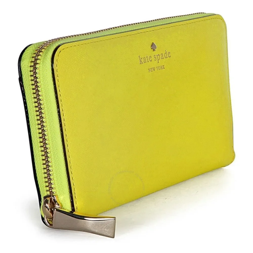 KATE SPADE New York Cherry Lane Lacey Wallet - Vivid Yellow Impeccable
